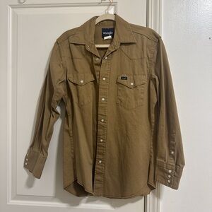 Wrangler Men's Brown Button-Down Shirt